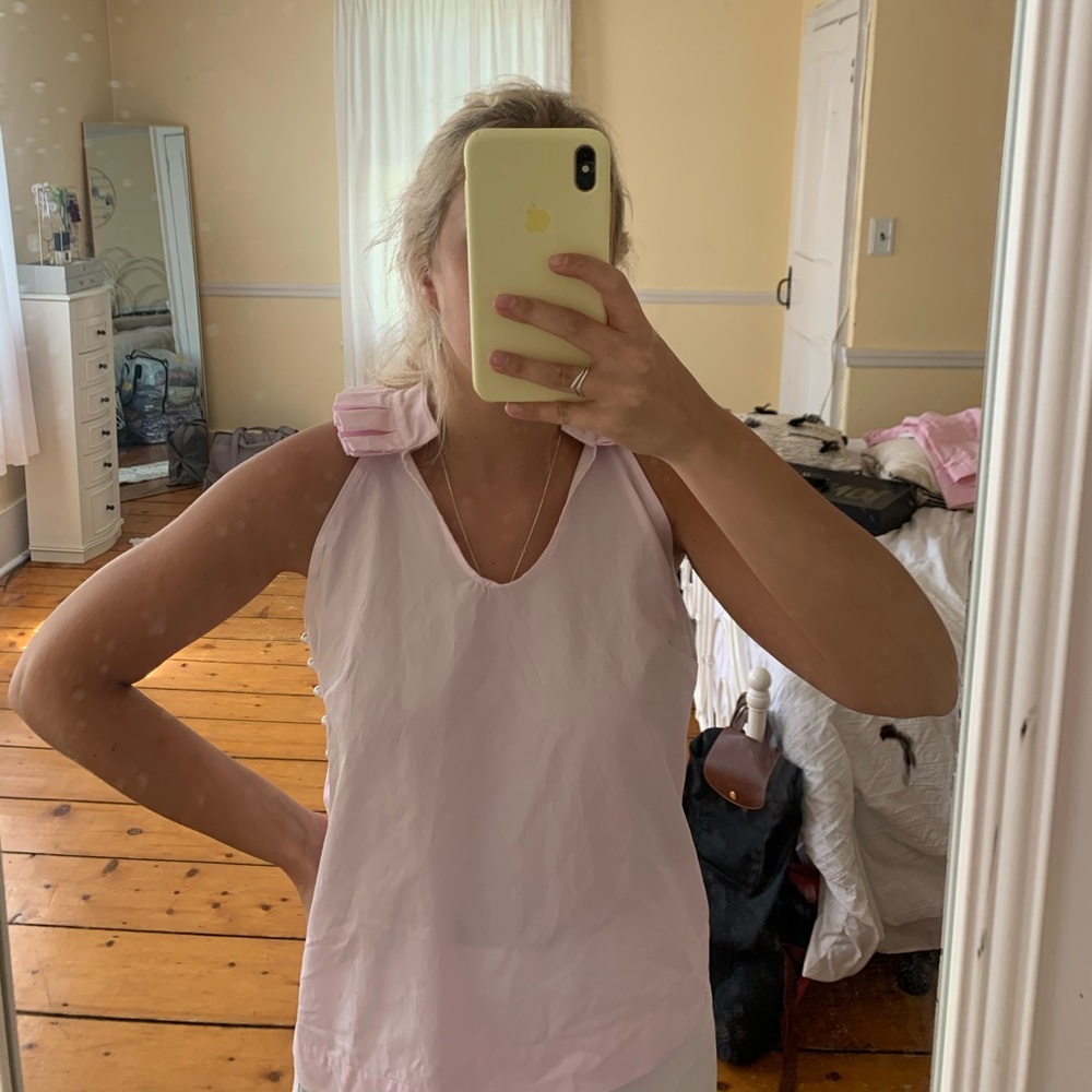 Cortland Park Pink Top with Pearls